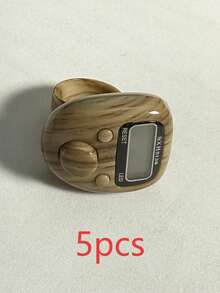 Faux Wood Grain Baked Lacquer Texture Vintage Warm Contrast To Ordinary Plastic Model More Premium Integrated Elastic Finger Ring Directly Worn On Finger Fits Regular Finger Circumference Easily Without Slipping During Counting - Multicolor - View 19