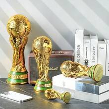 FIFA 世界盃獎盃，適用於加拿大、墨西哥、美國活動 - 樹脂足球獎盃，附標誌性獎盃與獎盃人物，球迷收藏展示，生日派對裝飾，辦公室展示禮品 - 查看 1