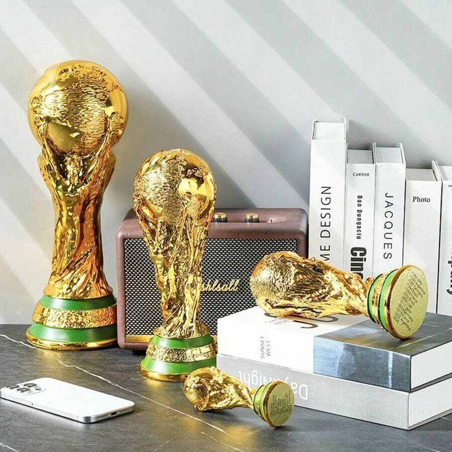 FIFA 世界盃獎盃,適用於加拿大、墨西哥、美國活動 - 樹脂足球獎盃,附標誌性獎盃與獎盃人物,球迷收藏展示,生日派對裝飾,辦公室展示禮品 - 查看 1