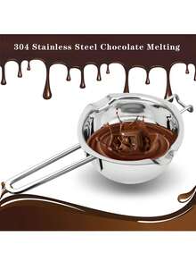 304 Stainless Steel Thickened Chocolate Melter, Butter Melting Bowl, Double Boiler, Baking Tool Heating Pot - White - View 8
