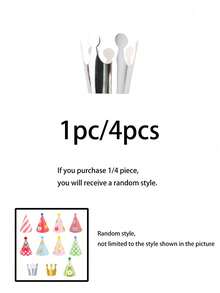11/4/1pc-Mini Party Hats, Birthday Cone Hats For Stuffed Animals And Pets,9 Paper Cones And 2 Crowns, DIY Assembly With Pom Poms, Cute Cherry Design.(1/4/11pcs) - A - View 12