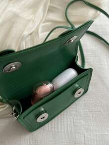 Mini Acrylic Decorative Chain Lipstick Crossbody Bag - Green - View 7