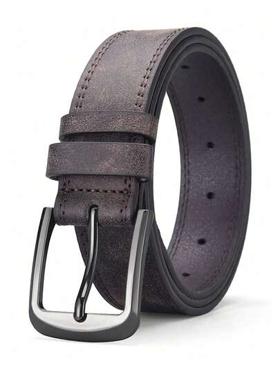 New Men's Vintage Business Casual Belt, Metal Buckle, Luxury Fashion, Versatile For Daily And Formal Occasions, Ideal Gift