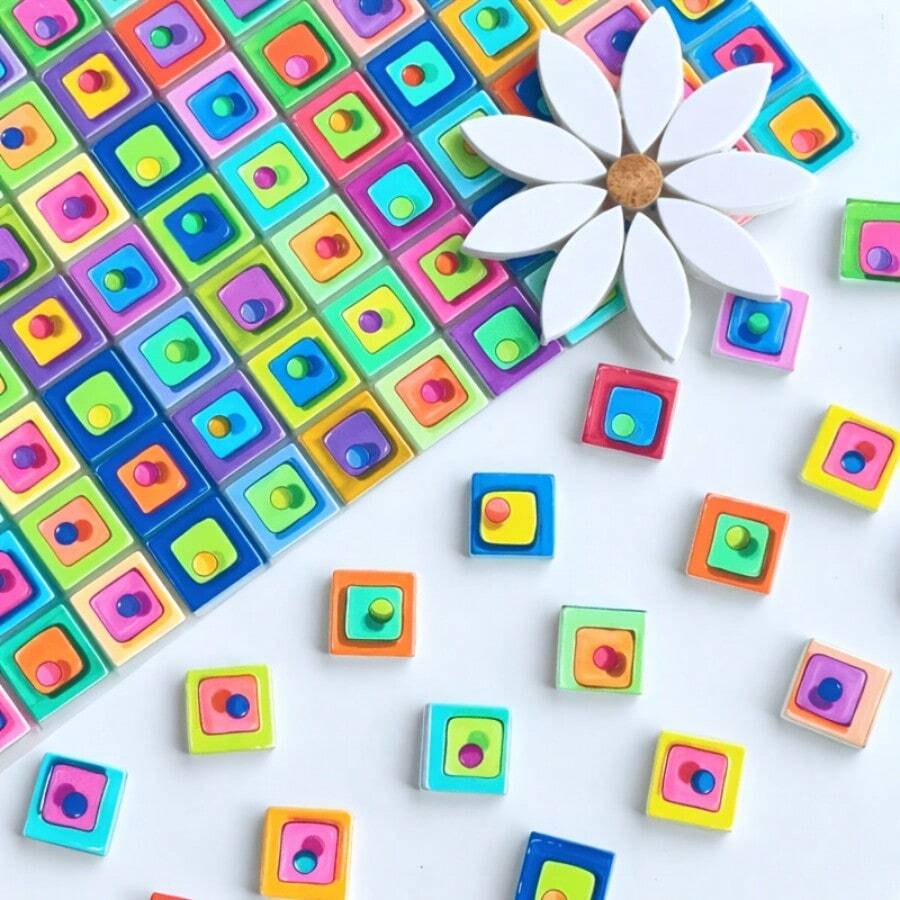 100/200g Dopamine Color Mosaic Glass Tiles, Modern Style 3D Effect Spray Painted Glass Blocks, Assorted Patterns And Colors Randomly Mixed Craft Materials, Suitable For Art Creation, Home Decor, Mosaic Inlay, Handmade DIY
