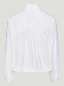 Adidas Women's DCE WV JK Woven Hoodless Jacket KZ4200 - Pearl White - View 3