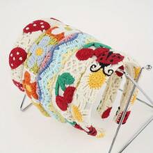Bohemian Style Floral Knitted Headband - Women's Cute Fashion Hair Accessory, Suitable For Vacation, Holiday, Party Outfit Headpiece Hair Hoop - Multicolor - View 1