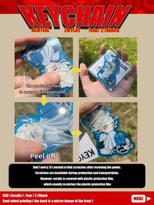 Gachiakuta Acrylic Pendant/Keychain - Inspired By Rudo, Engine, Zanka, Riyo And Amo & Jabba - Bag Charm/Car Key Ring Accessory - Anime Merchandise - Perfect Gift For Gachiakuta Fans, Family And Friends - 7CM Acrylic - View 4