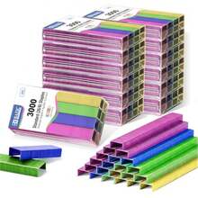 Standard Staples, 26/6, Metallic Colors, 3000 Ct, 72-Case Refill Standard Staplers - A - View 2