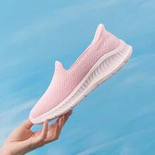 Skechers Women's Slip-Ins Lightweight Cushioned Hands-Free Breathable Mesh Walking Shoes - Pink - View 4