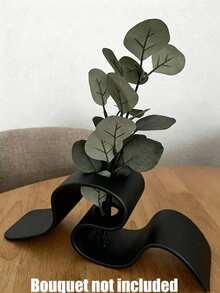 1pc Creative Ribbon Shaped Dried Flower Holder Curved Vase Decorative Ornament, Durable Plastic Material, Suitable For Home, Office And Living Room Decoration, Also Suitable For Wedding And Tabletop Decoration - Multicolor - View 12