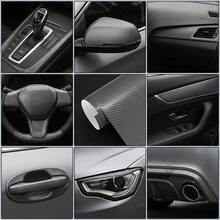 50CM Width 4D Carbon Fiber Gray Car Vinyl Wrap Film Auto Body Motorcycle Car Interior Exterior Sticker Self Adhesive DIY Film - Carbon Fiber Texture Film - View 3