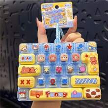 1 buah Mainan Pereda Stres Tutup Tombol Keyboard Mekanik, Gantungan Kunci Gelisah Ujung Jari 26 Tombol untuk Tas, Warna Acak - MultiWarna - View 5