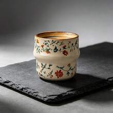 1PC Ceramic Coffee Mug, Handleless Mug, Chinese Retro Style, Coffee Cup, Tea Cup, Milk Cup, Water Cup; Capacity: 326ML. Suitable For: Kitchen, Living Room, Hotel, Gathering, Office - Multicolor - View 3