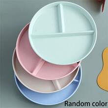 2/4pcs Adult Portion Control Plates, Suitable For Restaurant, 4 Colors, 3-Compartment Round Plastic Personal Plates, Reusable Healthy Eating And Weight Loss Divided Plates, Picnic Plates, Salad Plates, Dishwasher , Reusable - Multicolor - View 15