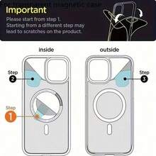 CteGlodrix Funda de teléfono básica magnética a prueba de golpes, funda de teléfono transparente magnética, diseño clásico, compatible con carga inalámbrica, anti-amarilleo, compatible con iPhone 17 16 15 14 13 12 11 Pro y Pro Max, resistente a arañazos, duradera, ligera, regalo de primavera, regalo de cumpleaños de Pascua para mamá - transparente - Ver 10