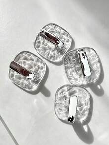 4pcs Snowflake Design Wall Hooks, Bathroom Towel Rack Hooks, Kitchen Utensil Organizer Hooks, Wall Mount Storage Hooks Home Bathroom Decor Bathroom Organizer Fall Decor Back To School - Random Color - View 1
