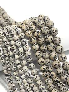 1串天山藍天然圓形散珠 4/6/8/10mm，適用於珠寶DIY手鍊項鍊配件 - 彩色 - 查看 7