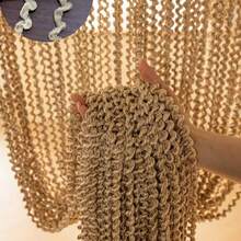 1pc Spiral Twisted Pattern Door Curtain Decorative Room Divider Curtain For Living Room, Bedroom, Kitchen - 1PC - View 1