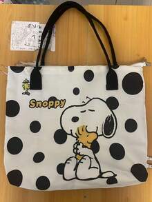 1pc Peanut Snoopy Print Canvas Crossbody Tote Bag, Casual Minimalist Style, Multi-Functional Small Shoulder Handbag, Durable Adjustable Strap, Suitable For Women And Teenagers, Ideal For Daily Outings, Work, School And Shopping - View 10