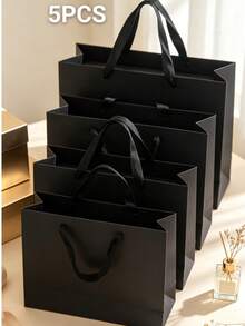 1pc/5pcs Simple Gift Packaging Bags Suitable For Birthday Party Occasions - AA - View 5