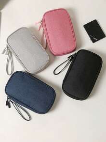New Creative Portable Power Cable Organizer Bag, USB Flash Drive And Earphone Storage Pouch, Portable Design, Multi-Layer Data Cable Organizer Bag, Suitable For Travel, Business Trip, Office, Study And More - A - View 1