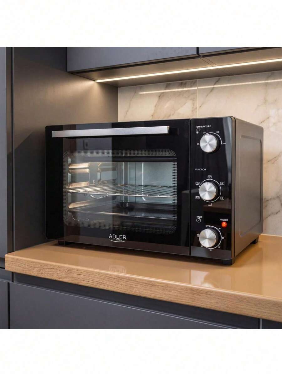 Adler Countertop Electric Oven, Mini Oven With Rotisserie, Toaster Oven - 35L, Adjustable Temperature, Convection - EU E Type Plug(220-240V) - View 1