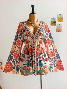 Plus Size Blouses - Green - View 5