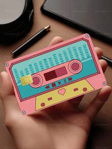 1pc Pink Magnetic Tape Official Credit Card Sticker Privacy Protection Card Skin, Heart Magnetic Tape Birthday Gift PVC Material Anti-Fingerprint Anti-Scratch Wear-Resistant Card Sleeve, Card Protector, Suitable For Men, Women, Couples, Small Chip Card, Bank Card Decoration Sticker, Credit Card, Transit Card, Student Campus Card Personalized DIY - Type a - View 3