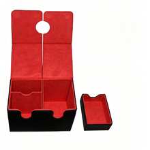 Magic Card Storage Box, Includes 2 Commander Card Display Stands, Can Store Over 310 Cards, Comes With Magic Card Dice Tray; Leather Material, Magnetic Closure Design, Suitable For TCG Trading Card Games, Collectible Card Games, - Multicolor - View 5