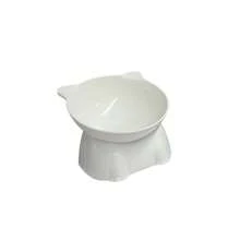 2pcs/1pc Set - Elegant Black/Pure White Elevated Pet Bowl, 15° Tilted - Anti-Vomiting High Stand Pet Feeder, Protective Neck & Spine Design, Non-Slip Wide Base, Durable Plastic Material, Suitable For Cats & Small Dogs, Wet & Dry Food, Practical Pet Gift - Pet Bowl 250ml - View 15