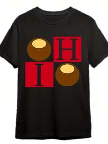 Buckeye OHIO 344546 Funny 'S Short Sve Graphic T-Shirt Collection Black SS - 款式 - 查看 1