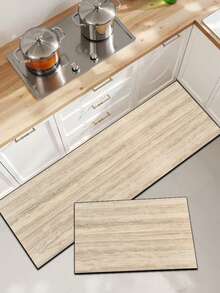 1 Pc Yellow Rock Pattern Kitchen Mat, 3.5 Mm Soft Rubber That Absorbs Water And Is Easy To Clean. Suitable For Corridors, Bathrooms, Living Rooms, Outdoor Door Mats, And Toilets. Useable Throughout The Year And For Various Holidays. - Multicolor - View 1