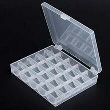 25pcs Transparent Plastic Sewing Machine Spool Set, Includes 1 Transparent Storage Box, Used For Storing Handmade And Sewing Materials, As Well As Storing And Transporting Artworks, Suitable For Sewing And Embroidery, Handmade Accessories Spool Rack, Sewing Accessories - Multiple Styles - View 14