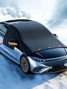Car Windshield Snow Cover, 6 Built‑In Magnets Car Front Window Frost Ice Sun Shade Protector, All‑Weather Waterproof Anti‑Snow Anti‑Dust Sun UV Protection Windshield Cover With Mirror Cover For Most Cars Sedan SUV - Multicolor - View 10
