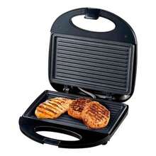 Sanduicheira Grill Elétrica 2 Em 1 Antiaderente Prensa Dupla 750W 127V - Preto - Visão 3