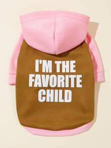 The 3estie 3eastie 1pc Funny English Minimalist Hooded Sweatshirt, Suitable For Chihuahua Small Dogs, Physical Flea Prevention, Pet Dog Clothing, Fashion Hooded Sweatshirt For Cats And Dogs, Indoor And Outdoor - Multicolor - View 11