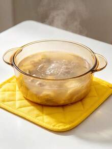 Square Heat-Resistant Trivet With Hanging Ears, Kitchen Hot Soup Pot, Double-Handle Glass Pot, Clay Pot Placement Pad, Heat-Resistant Anti-Scald Non-Slip Mat For Dining Table, Suitable For Glass Soup Pot, Clay Pot, Various Cookware, Dining Table Kitchen Heat-Insulating Mat - Multicolor - View 8