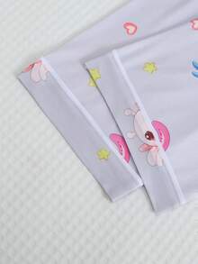 Tween Girls Cute Axolotl Print Button Front Long Sleeve Pajama Set, 2pcs Lapel Top & Pants Soft Sleepwear For Autumn Winter Home Outfit Loungewear - Lilac Purple - View 9