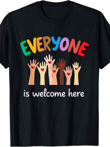 Everyone Is Welcome Here Idaho Teacher T-Shirt - 款式 - 查看 1