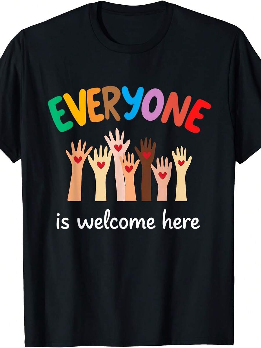 Everyone Is Welcome Here Idaho Teacher T-Shirt - 款式 - 查看 1