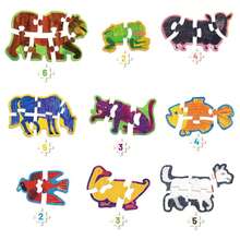 hoojojo Brown Bear, What Do You See? Felt Puzzle Set, 9-In-1 Animal Recognition Puzzle, Early Educational Toy, Parent-Child Classroom Interactive Learning Supplies - Multicolor - View 5