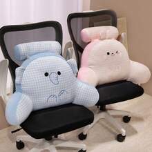 Cute Animal Reading Pillow, Cooling Ice‑Bean Surface Backrest Cushion, Soft Waist Support Pillow For Bed Sofa, Headrest Back Pillow For Reading Watching TV - 70cm55cm - View 6