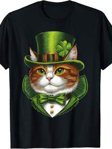 Irish Cat St Patricks Day Catricks Day Kitty Kitten Lover T-Shirt - 款式 - 查看 1