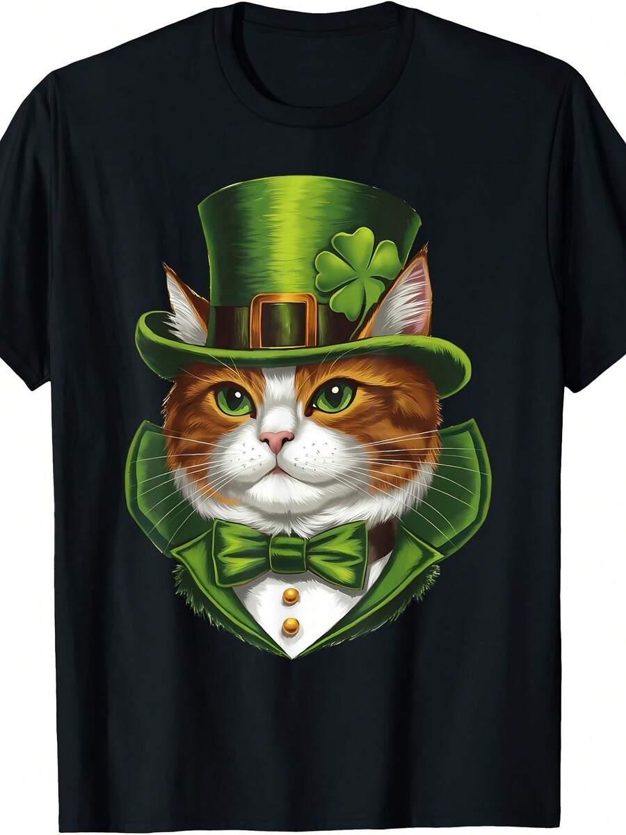 Irish Cat St Patricks Day Catricks Day Kitty Kitten Lover T-Shirt - 款式 - 查看 1