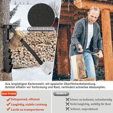 Manueller Holzspalter Wandmontage, Kaminholz Spalter aus Karbonstahl mit Handschuhen & Tasche - Hochkohlenstoffstahl - Übersicht 6