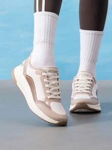 Skechers 女款休閒運動鞋 BOBS SQUAD 4 透氣舒適緩震跑步休閒鞋 117741-NTMT - 自然色/多色 - 查看 4