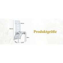Dining Chairs - White+Silver + Metal + PU Leather + Set Of 2 - View 7
