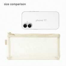 Small Mesh Makeup Bag, Portable Travel Nylon Zippered Makeup Brush Storage Bag, Stationery Pencil Case, Home School Office Accessories Storage Bag - Multicolor - View 5