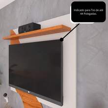 Rack com Painel para TV até 44 polegadas FullDecor - Mod.0710 - Off White/Nature - Visão 4