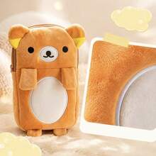 San-X Rilakkuma Cute Bear Pencil Case With Zipper, Kawaii Aesthetic Storage Pouch, Niche Adorable Gift Pencil Box, Coin Purse - Multicolor - View 6